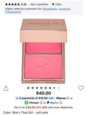 LN Patrick Ta Double Take Crème and Powder Blush—She’s That Girl